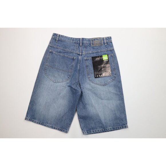 NOS Vintage 90s Marithe Francois Girbaud Mens 32 Loose Denim Jean Shorts Blue - Picture 7 of 11